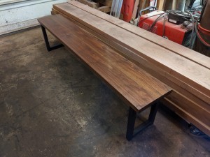 walnut dining table bench minneapolis st. paul mn custom bench     